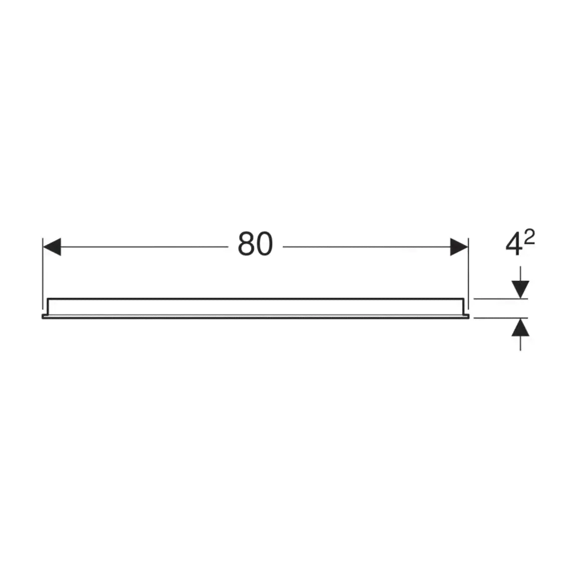 Зеркало 80х65 см Geberit Option Basic 500.588.00.1-1