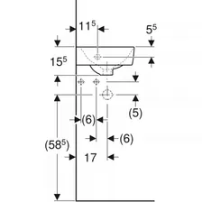 Раковина Geberit Renova Compact 45 см 276132000