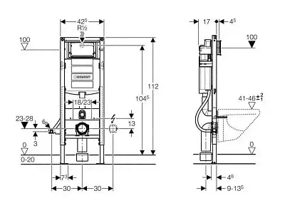 Инсталляция Geberit DUOFIX UP320 111.350.00.5-0