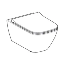 Подвесной безободковый унитаз с сиденьем микролифт Geberit Smyle Square 500.685.01.1