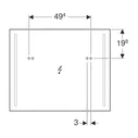 Зеркало 80х65 см Geberit Option Basic 500.588.00.1