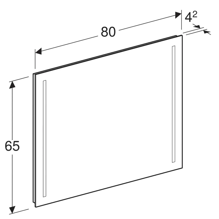 Зеркало Geberit Option 500.588.00.1 80x65