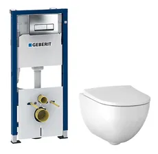 Комплект унитаз Acanto Rimfree с инсталляцией 500.128.21.A Geberit
